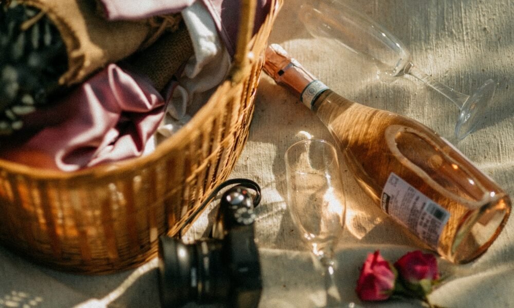 Elegant Birthday Wine Gift Baskets with Gourmet Treats